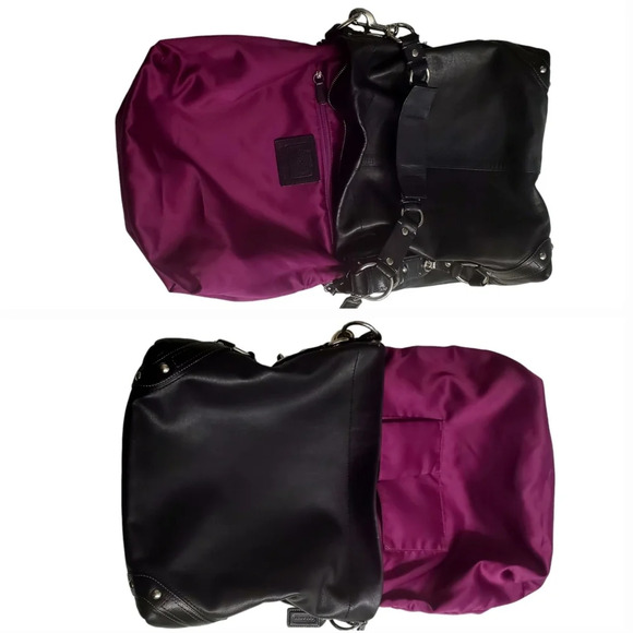 Coach Large Black Leather Carly Shoulder/Hobo Bag 10616 - Picture 4 of 13